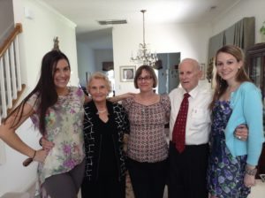 L to R: My sister, Molly June Saunders Troutman, Grandma Frances, My Mom, Martha "Marty" Kelley Saunders, My Grandfather, and Me; May 26, 2013