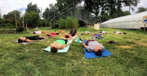 Katie Breen & Yoga Class at Raleigh City Farm