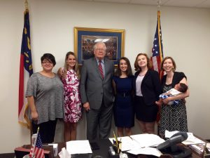 Meeting my Congressman, Representative David E. Price for the First Time in RALEIGH 8-19-16